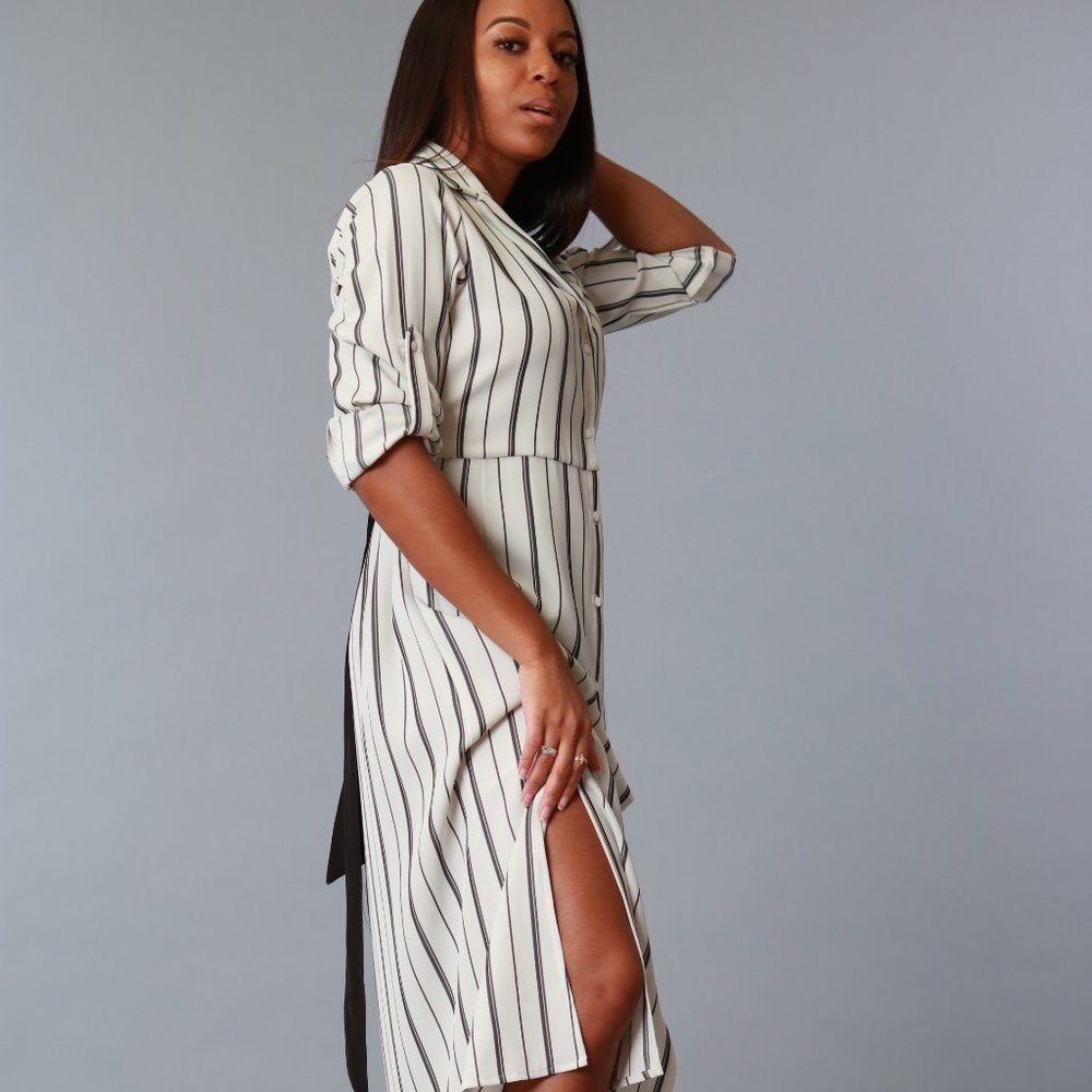 The One | Striped Shirt Dress